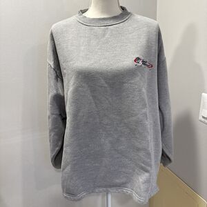 Vintage 1990s Planet Hollywood Paris Embroidered Crewneck Sweatshirt XL Grey